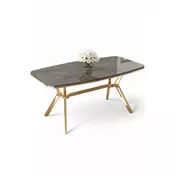 HANAH HOME Trpezarijski sto Esla Anthracite Gold