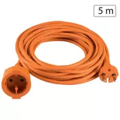 Prosto Produžni strujni kabl 1 utičnica, 5m, H05VV-F 1,5mm2, orange - NV2-5/OR-P