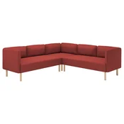 LILLEHEM Modularna ugaona sofa 4-sed, Gunnared/smede-crvena drvo