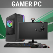Bits And Bytes računalo Gaming PC (Ryzen 5, 32GB DDR4, 1TB SSD, RTX 3050, Win11P), monitor i periferija