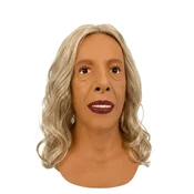 Korbi Lateksna maska ženske z blond lasmi