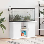 Vidaxl Stojalo za akvarij belo 101x41x58 cm inženirski les