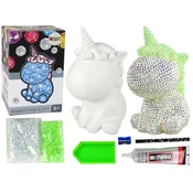 Kreativni komplet samorog DIY diamanti kristali zelena