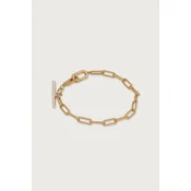 AllSaints Zapestnica Bronte T-Bar zlata / srebrna