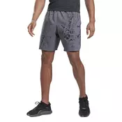 Reebok WOR AOP SHORT, moške fitnes hlače, siva GT5746