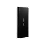 Canyon powerbank PB-106B,10000mAh Li-poly,Vhod 5V/2A (Micro-USB/USB-C),Izhod 5V/2,1A (2xUSB-A),črna