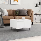 Stolic za kavu bijeli 55 x 55 x 36,5 cm od konstruiranog drva