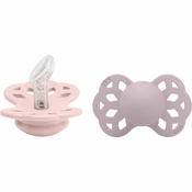 BIBS - Anatomska duda Infinity, silikon - Blossom/Dusky Lilac (0-6m)