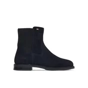 Tommy Hilfiger Gležnjarji Chelsea Enamel Flag Suede Ankle Chelsea FW0FW09575 Mornarsko modra