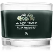 Yankee Candle Srebrna žajbelj in bor - - mini dišeča sveča