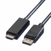 VALUE 11.99.5785 prilagodnik za video kabel 1 m DisplayPort Crno