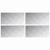 Vidaxl Stopnice Pravokotna 4 szt. srebrna 60 x 30 cm Aluminij
