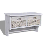 Vidaxl vidaXL Stenska polica bela 60x23,5x33 cm les pavlovnije