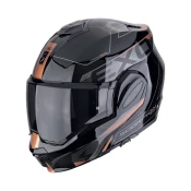 Motociklisticka kaciga na preklop Scorpion EXO-TECH EVO TRAVELER crno-bakrena