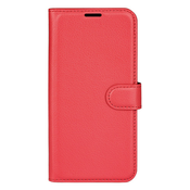 Etui Litchi za Oppo Reno7 5G - rdeč