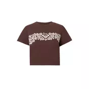 ROXY Majica ENDLESS WEEKEND  temno rjava / off-bela
