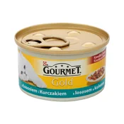 GOURMET mačja hrana GOLD (losos in piščanec v omaki) 85g