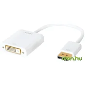 LOGILINK LogiLink CV0058B  adapter [1x moški konektor DisplayPort - 1x ženski konektor DVI\, 24 + 1 polov] bela  15.00 cm, (20430145)