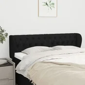 Vidaxl vidaXL Vzglavnik s krilci, črne barve 147x23x78/88 cm, blago