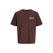 JACK & JONES Majica JORSUMMER čokolada/volneno bela
