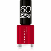 Rimmel 60 Seconds Super Shine lak za nokte nijansa 313 Feisty Red 8 ml