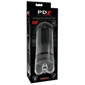 PDX Elite Extender Pro - sesalni masturbator za pičko z možnostjo polnjenja (črn)