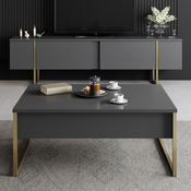 Hanah Home HANAH HOME Luxe Set - Anthracite, Gold garnitura pohištva za dnevno sobo, (20815909)