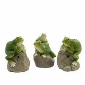 slomart okrasna figura decoris z zvokom 8 x 7,4 x 11,5 cm zelena žaba