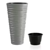 Prosperplast Visok cvetlični lonec Prosperplast Sand Slim siv kamniti 39x75 cm