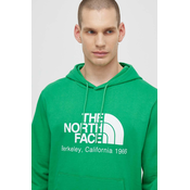 Bombažen pulover The North Face M Berkeley California Hoodie moški, zelena barva, s kapuco, NF0A55GFPO81