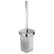 SAMOA stenska WC ščetka, matirano steklo, krom - Chrome - 100x383x113 mm - Gedy - SAMOA - 120 - Steklo; zlitina - Ščetka za stranišče - Kvadratni - 100 - 383 - 113 - 14