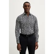 Pamucna košulja Paul Smith za muškarce, boja: crna, slim, s klasicnim ovratnikom, M1R-800P-P02609