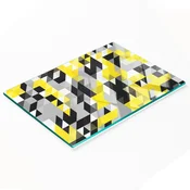 shumee Dekorativna kaljena steklena deska za rezanje geometrijskih oblik 80x52 cm