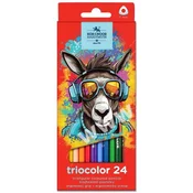 KOH-I-NOOR Trikotne barvice Triocolor 24 kosov Osel