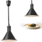 Hendi Lampa za segrevanje jedi - viseča stožčasta črna premer 275 mm 250 W - Hendi 273845