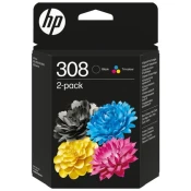 HP 308 (6L6S6UE), originalna tinta, crna + šarena, 160/120 stranica