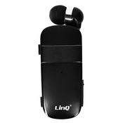 LINQ Ušesne slušalke Bluetooth, 10-urna življenjska doba baterije z izvlecnim kablom, LinQ R8344 - crne, (20731498)