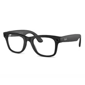 Ray-Ban - Wayfarer Standard - Sijajna črna, prozorne leče