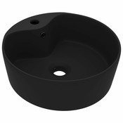 MAISON CHIC Razkošen Umivalnik - Kopalna umivalnik - Lavabo mat črn 36x13 cm keramičen, (21684786)