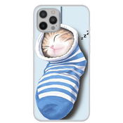 TPU gel maska Sock Kitty za iPhone 12 Pro Max
