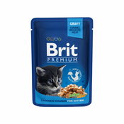 Brit Premium Cat Kitten s Koščki Piščanca v Omaki 100 g
