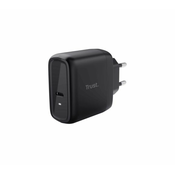 Trust - Punjac TRUST Maxo 65W/USB-C/laptop/smartphone/tablet/2m USB-C kabel/crna
