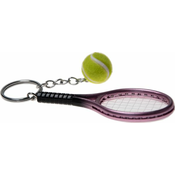 Privjesak za kljuceve Mini Tennis Racket Keychain Ring - pink