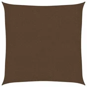 Vidaxl Senčno jadro 160 g/m2 rjavo 3x3 m HDPE