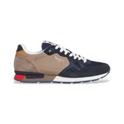 Pepe Jeans za moške. PMS400004 Brit Colors mornarske superge (42), Ravna stran, Čipke, Priložnostno, Mornarica