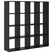 Vidaxl Knjigovni omar Črna Orehovina 137,5 x 29 x 137,5 cm