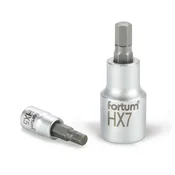 nasadni ključ, Allen, 1/2, 61CrV5/S2, mat krom; 12 mm (HX12), 55 mm FORTUM
