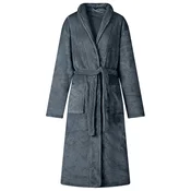 vidaXL Kopalni plašč brez kapuce Temno modra xxxl Flanel