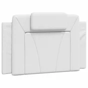 Vidaxl Blazina za vzglavje Viana bela 80 cm umetno usnje