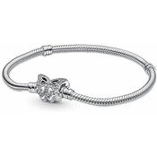 Pandora Srebrna zapestnica z obeskom Metulj 590782C01 (Dolžina 16 cm)